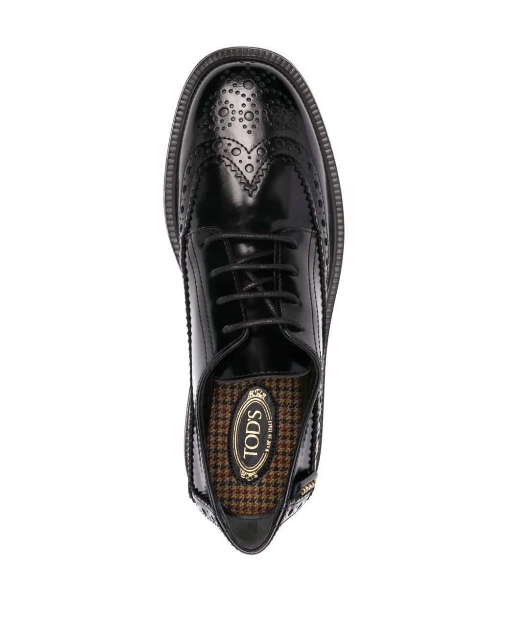 Tod's Black Budapester Mit Logo-Schild