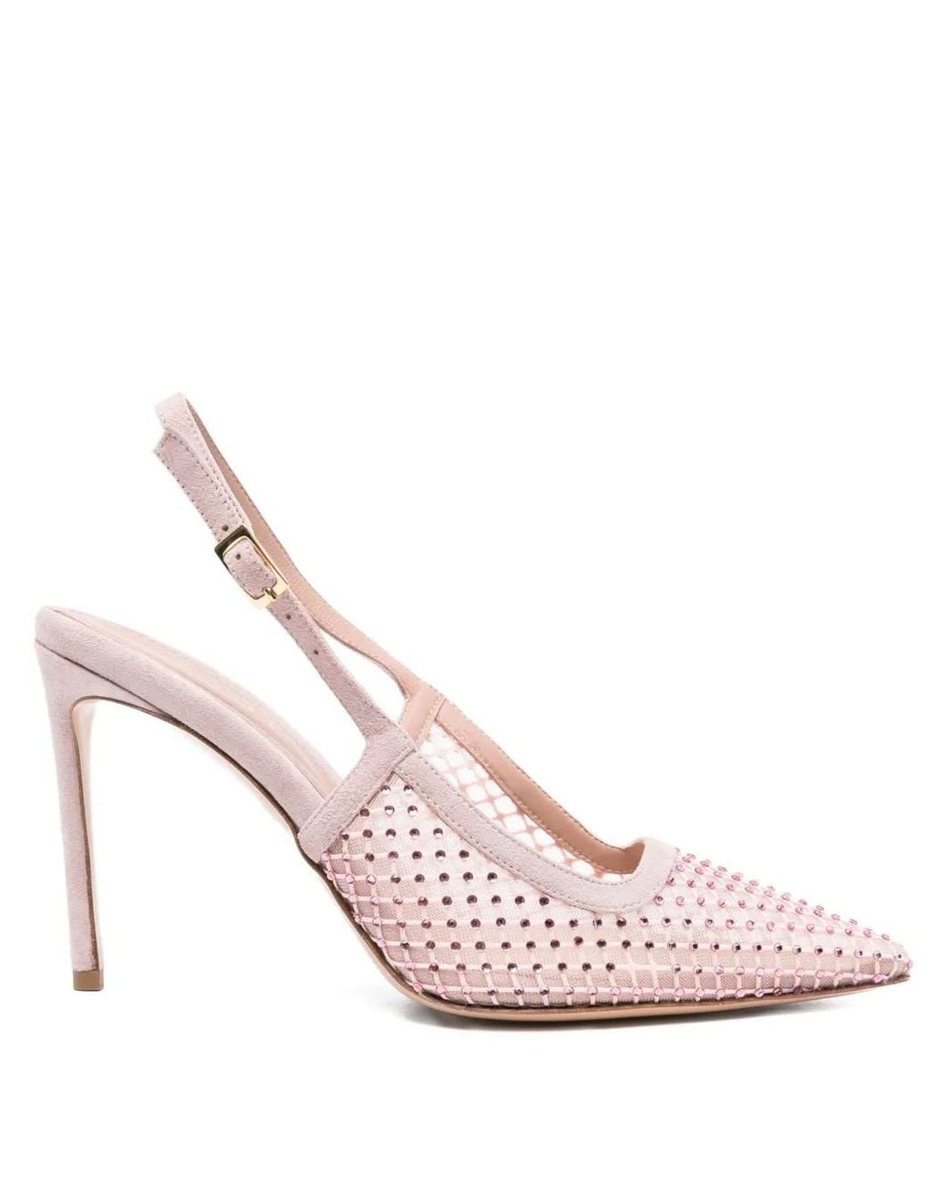 Ginissima Pink 95Mm Crystal-Embellished Pumps