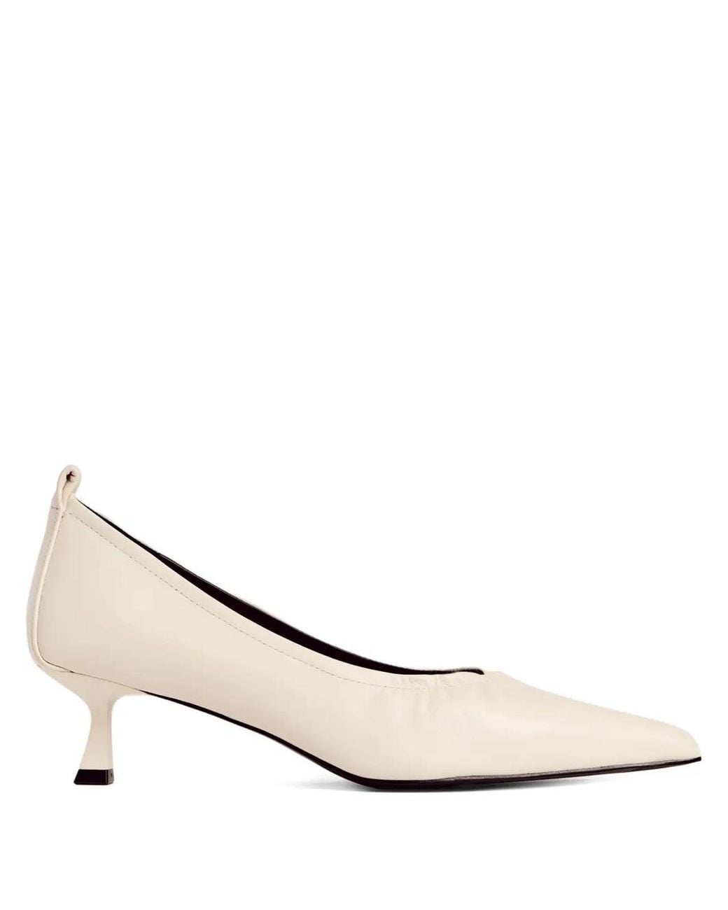 12 STOREEZ Natural 45Mm Pointed Leather Pumps