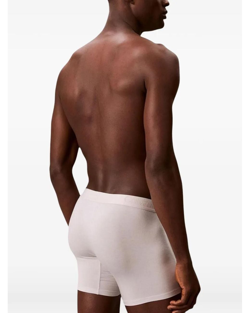 Calvin Klein Red Logo-Waistband Boxer Briefs (Set Of Three) for men