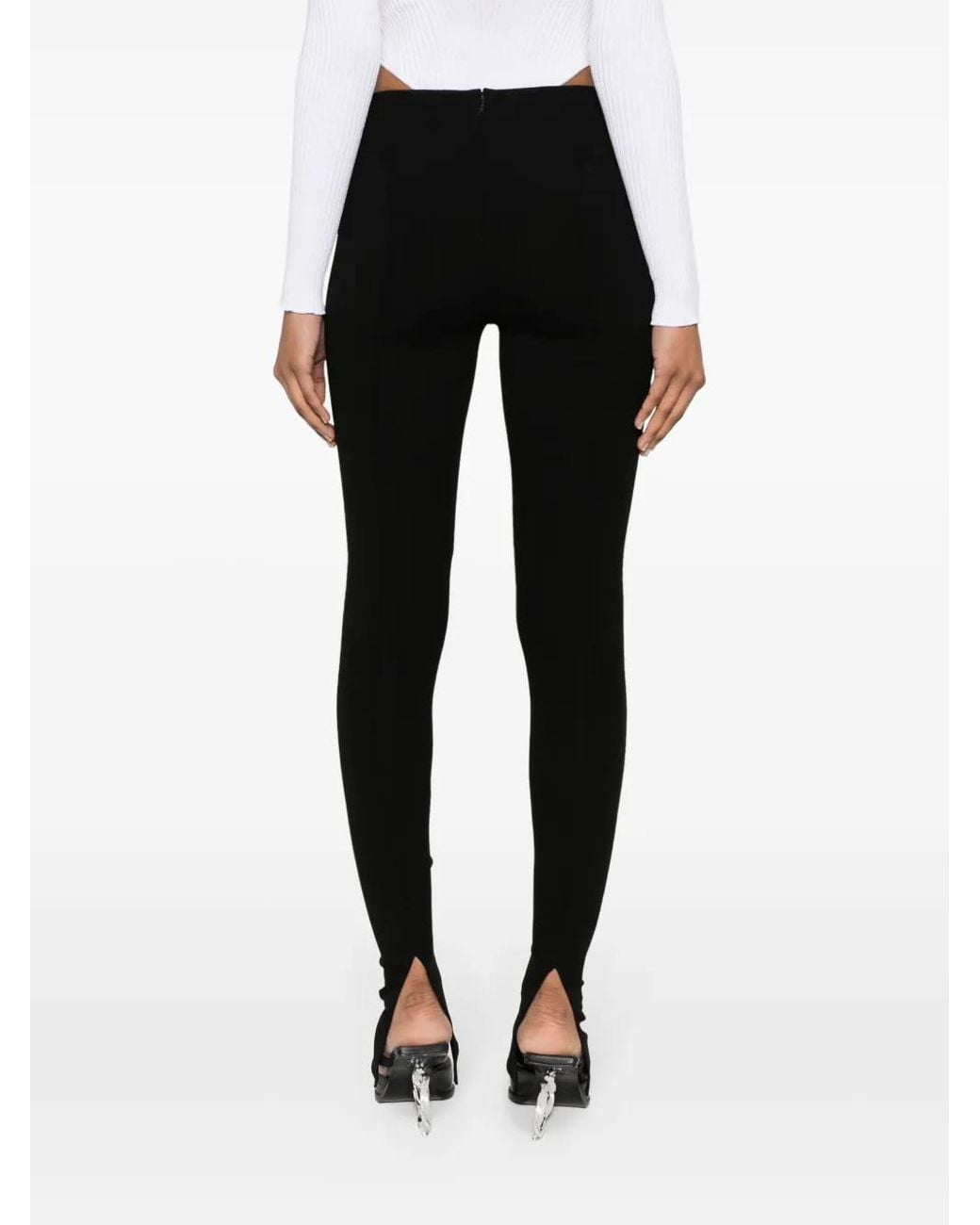 Mugler Black Cutout Leggings