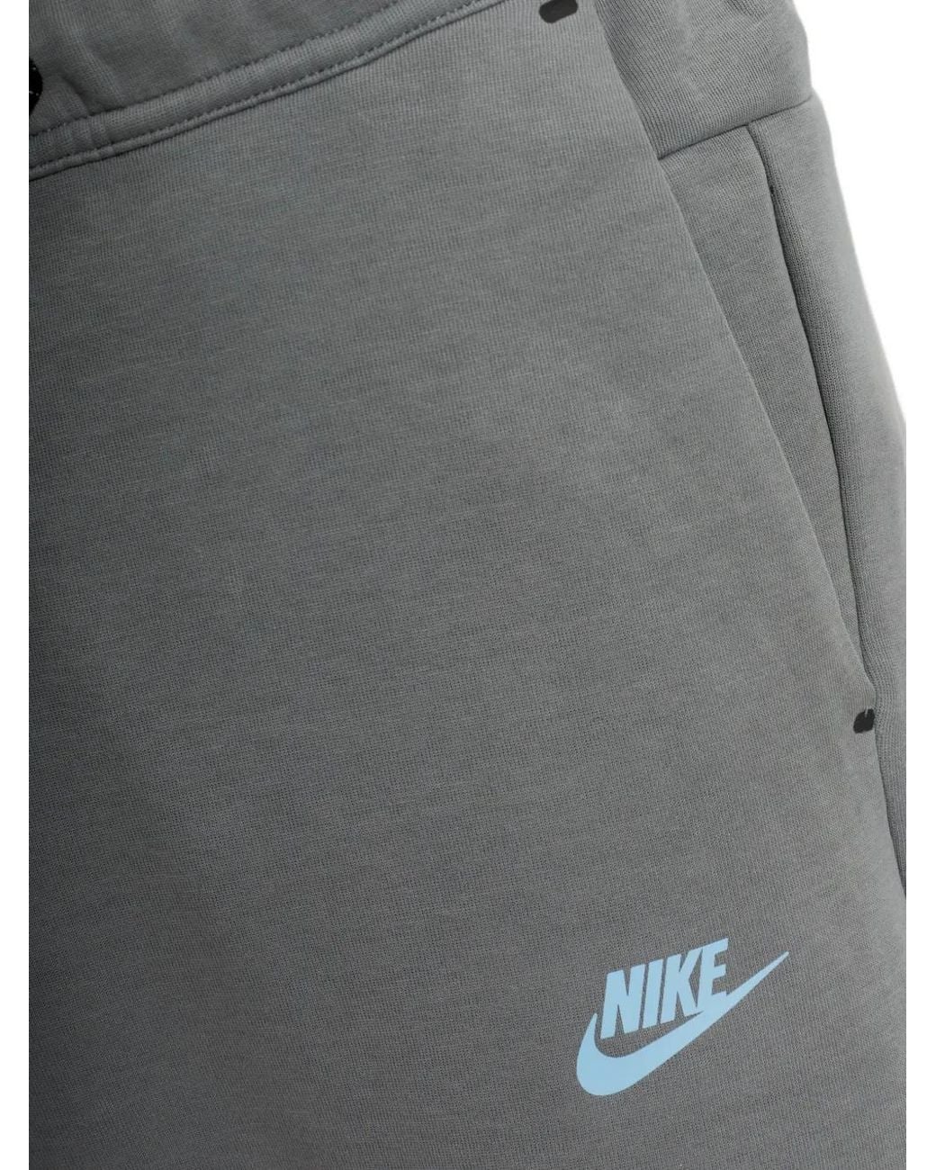 Nike Gray Logo-Print Drawstring Track Pants for men