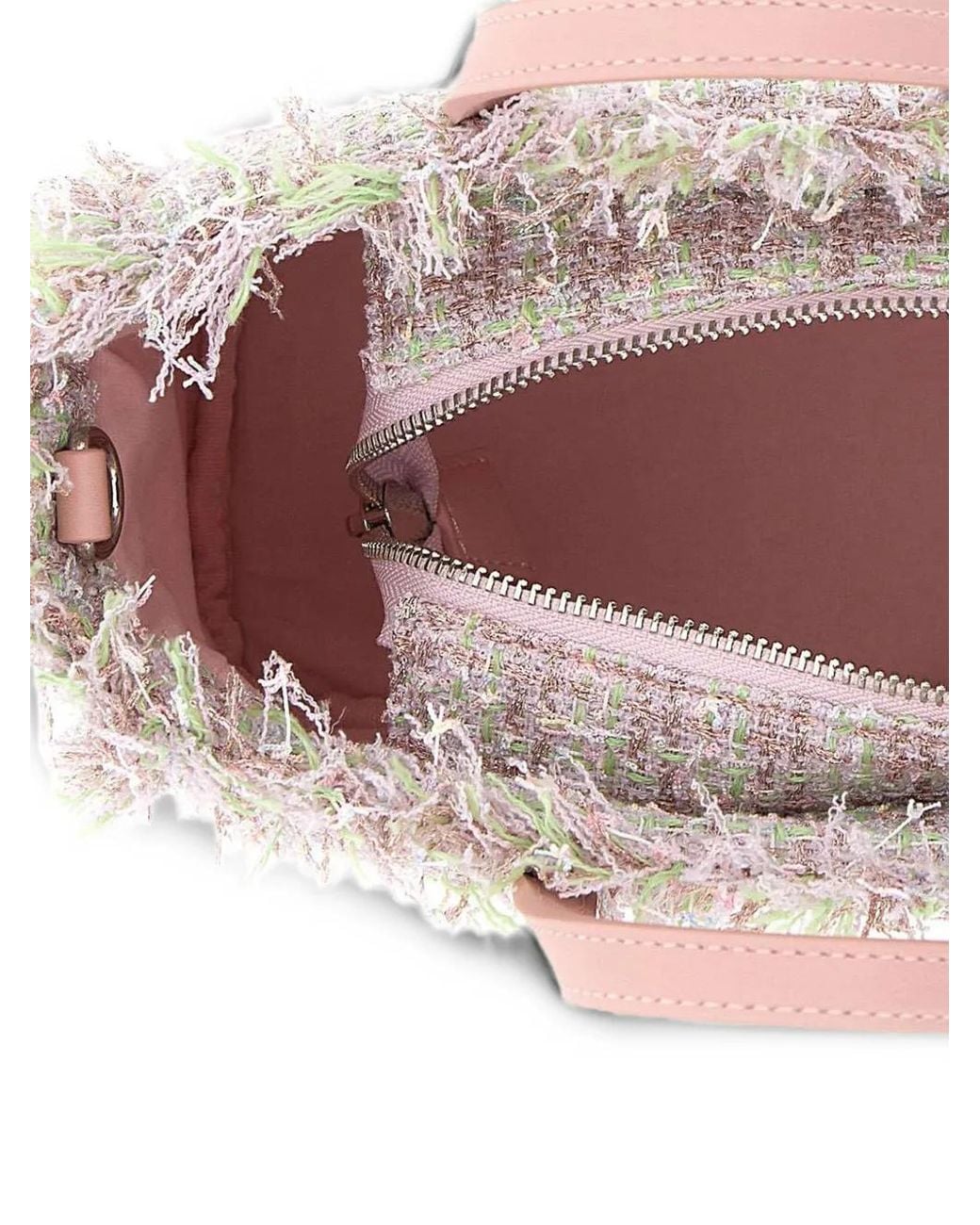 Mc2 Saint Barth Natural Mini Vanity Fringe-Trimmed Tote Bag