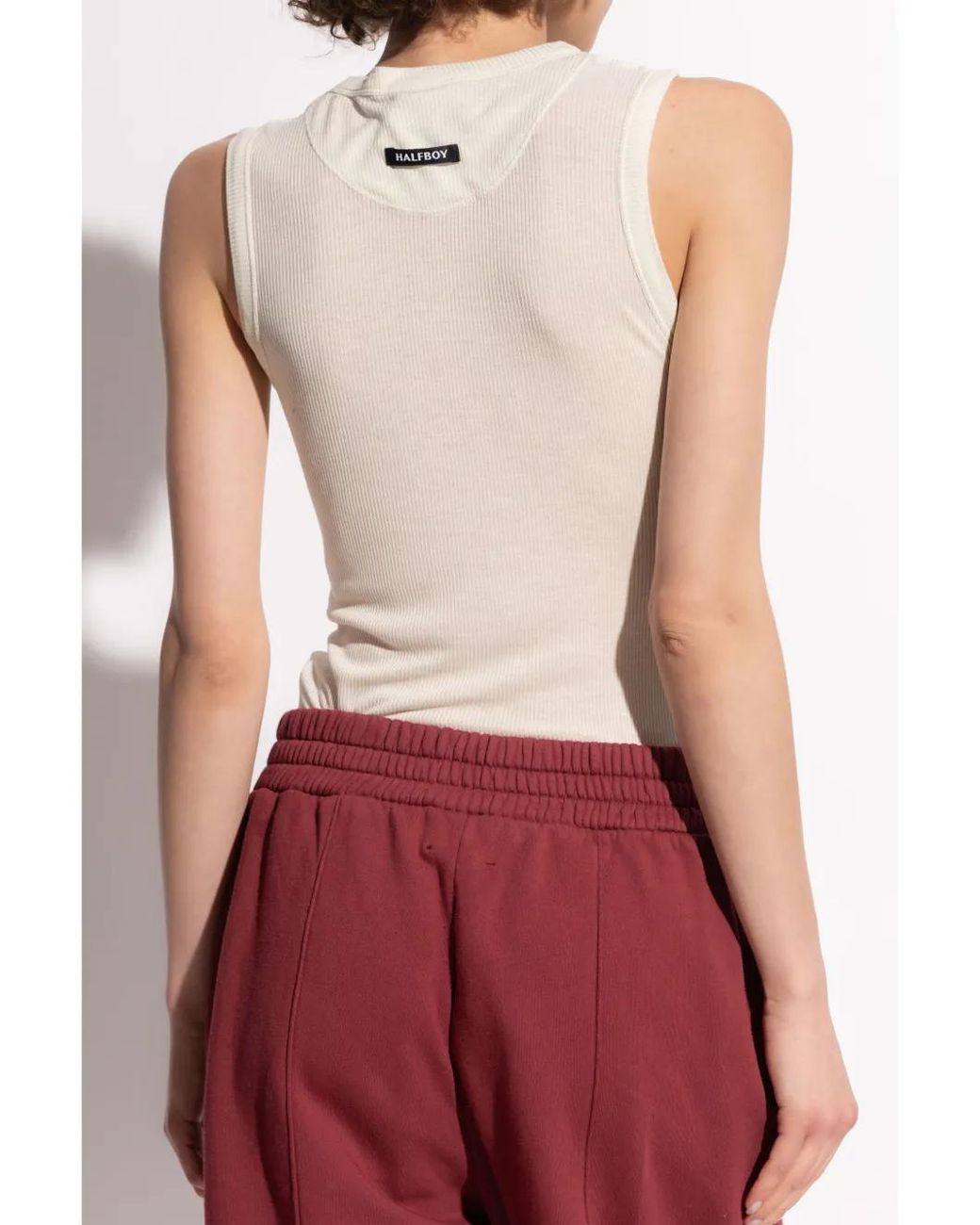 Halfboy Natural Logo-Patch Top