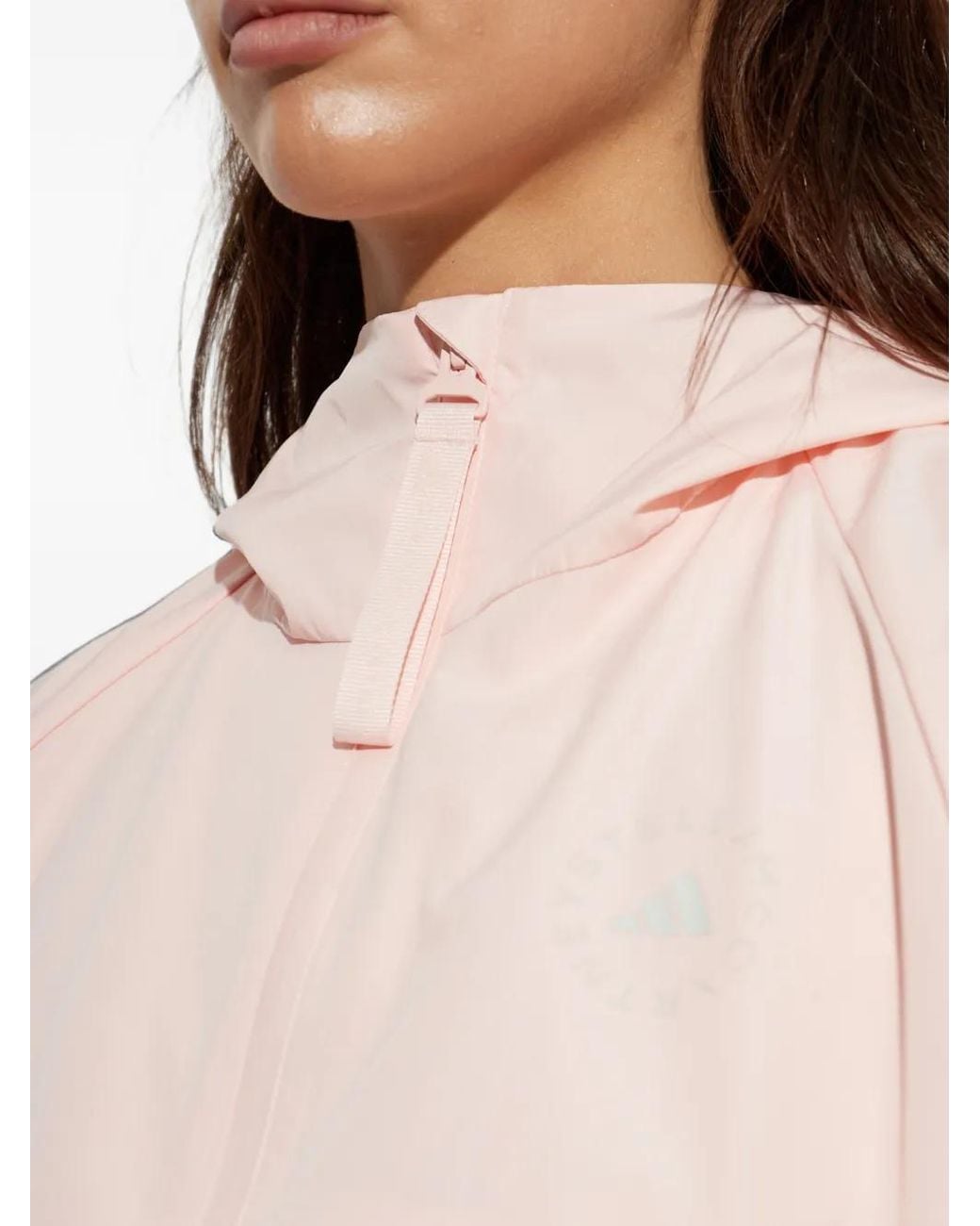 Adidas By Stella McCartney Pink X By Stella Mccartney Logo-Print Hooded Jacket