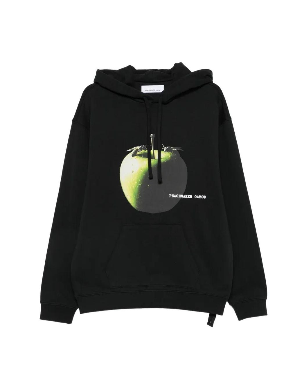 Oamc Peacemaker Black Graphic-Print Hoodie for men