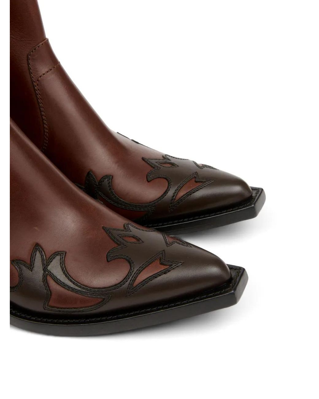 Maison Margiela Brown Heel-Less Western Flame Boots for men
