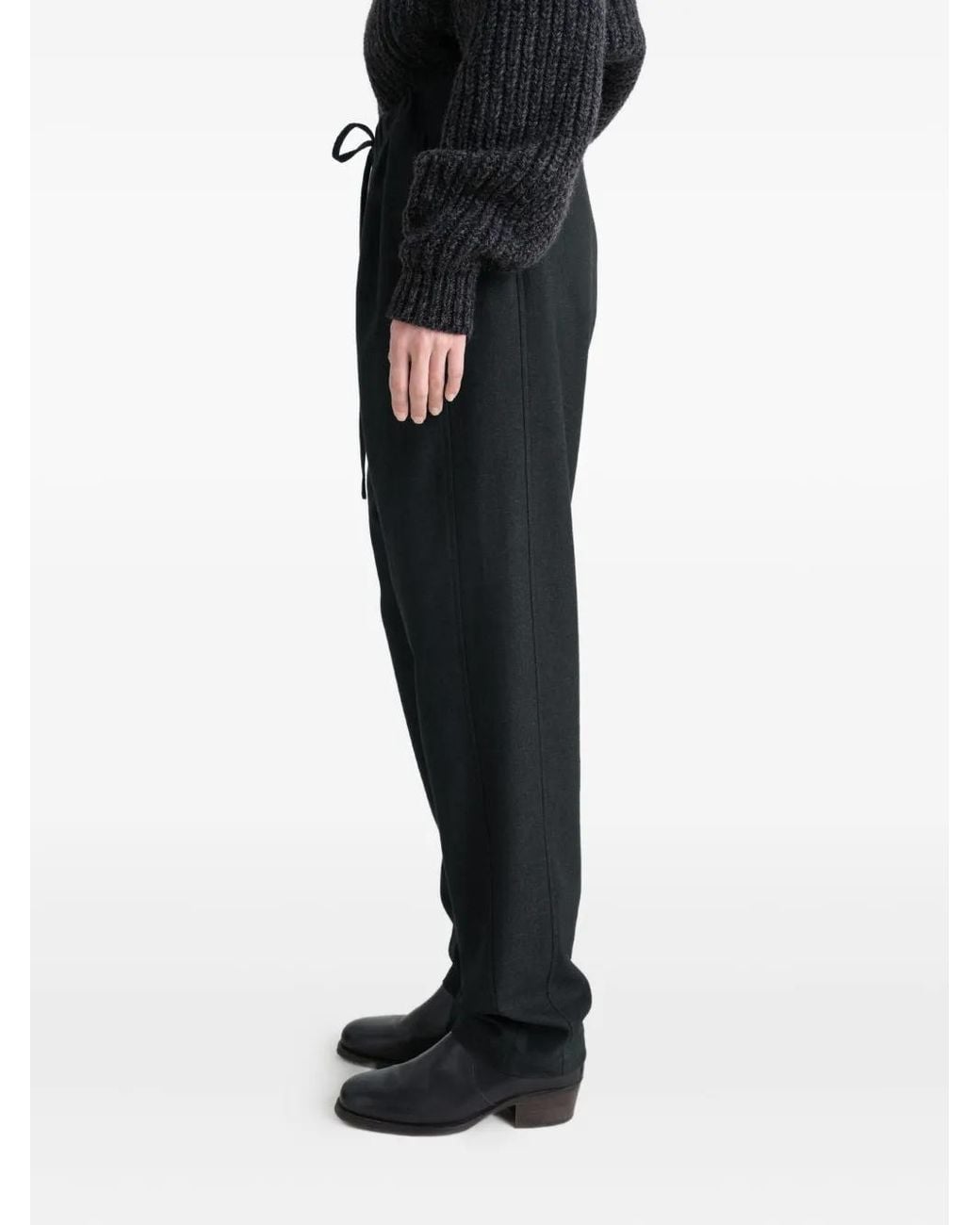 Lemaire Black Drawstring Pant