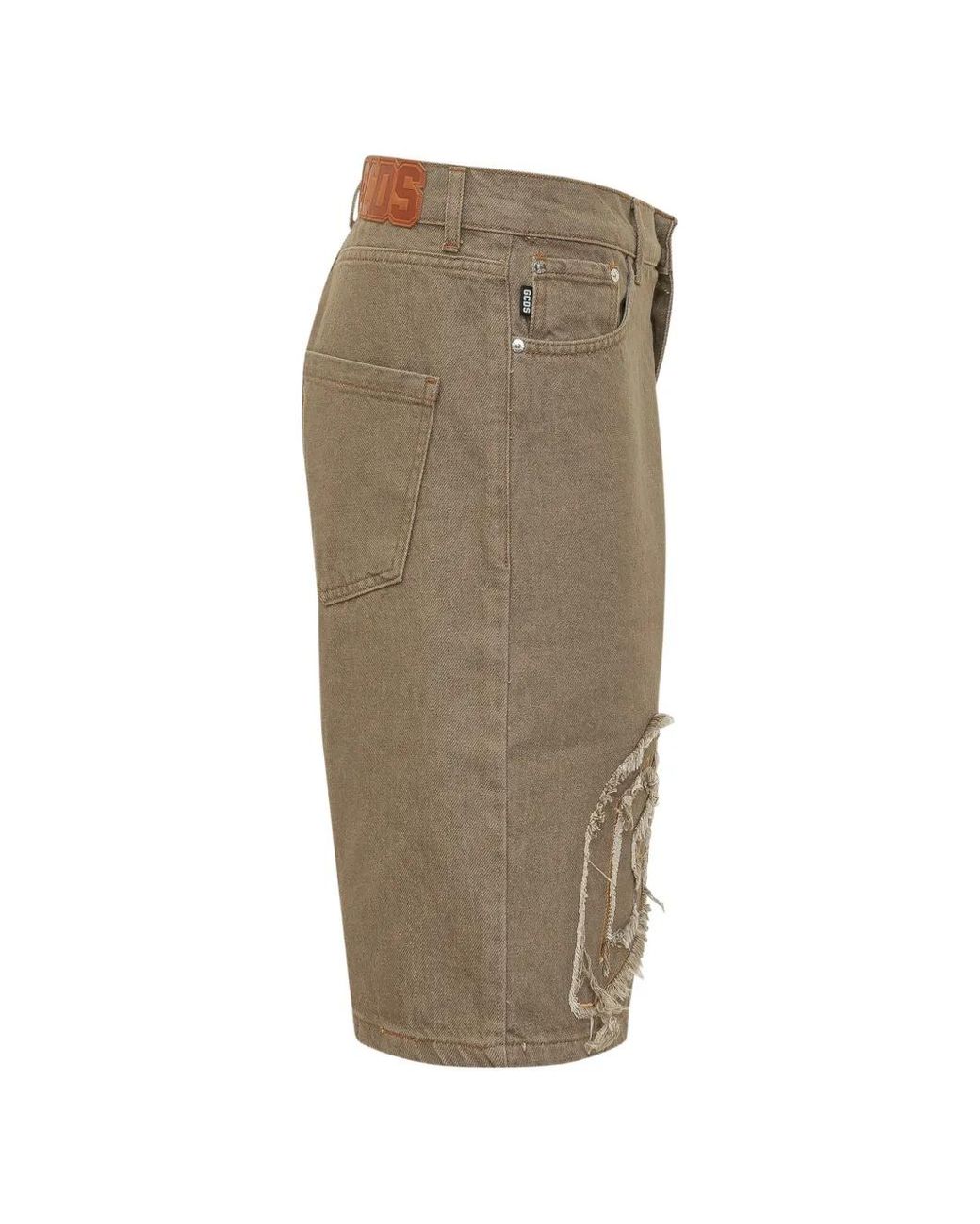 Gcds White Logo Shorts for men