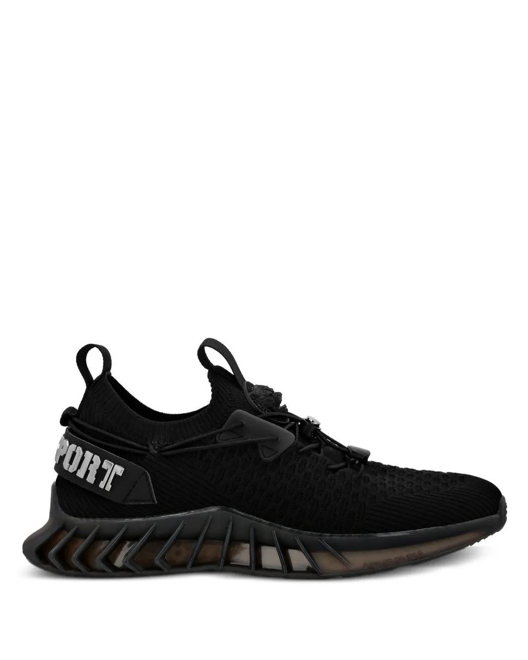 Philipp Plein Black Runner Knitted Sneakers