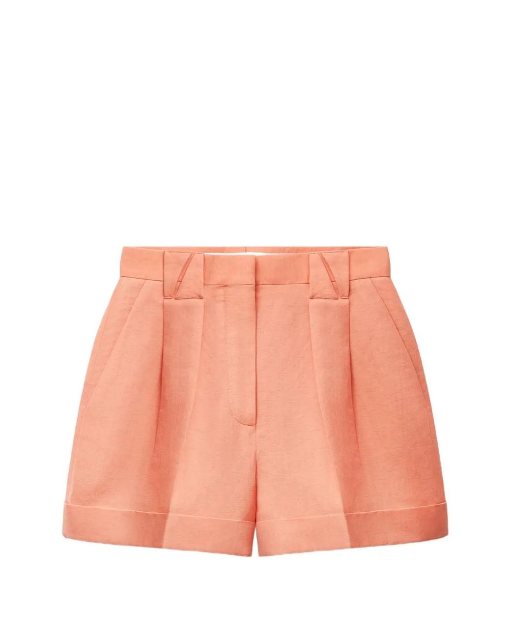 Versace Orange Wool-Linen Shorts