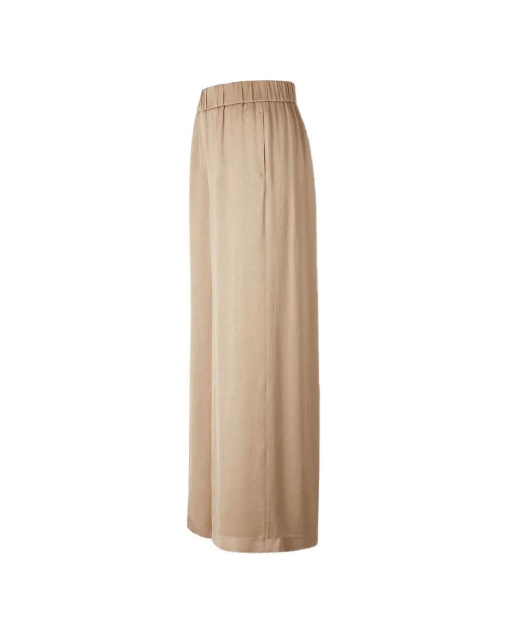 Peserico Brown Elasticated-Waistband Trousers