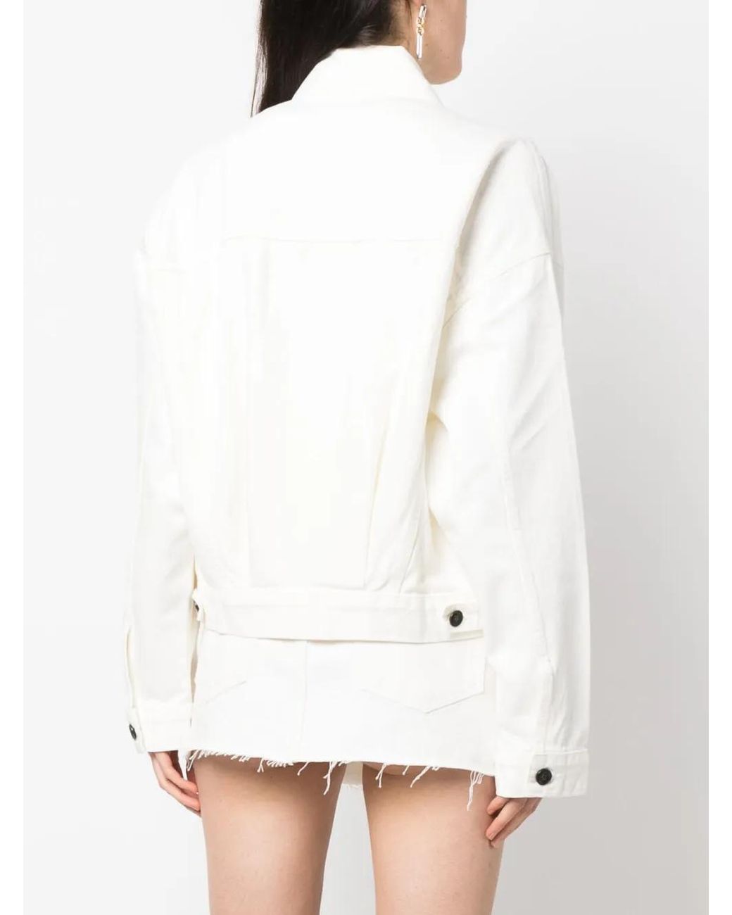 SLVRLAKE Denim White Detroit Cotton Denim Jacket