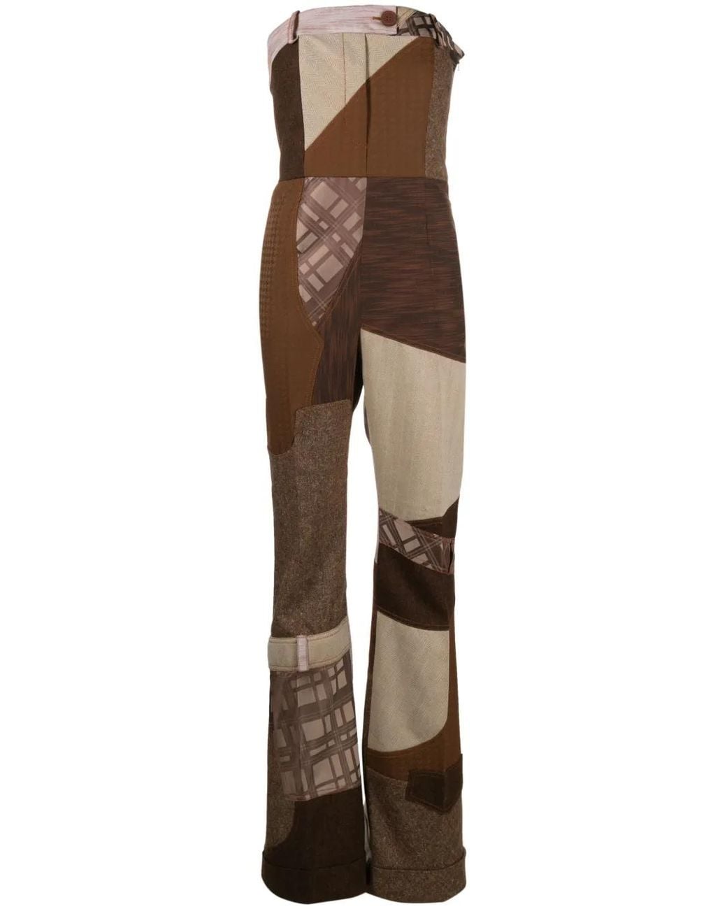 Moschino Natural Jumpsuit Im Patchwork-Design