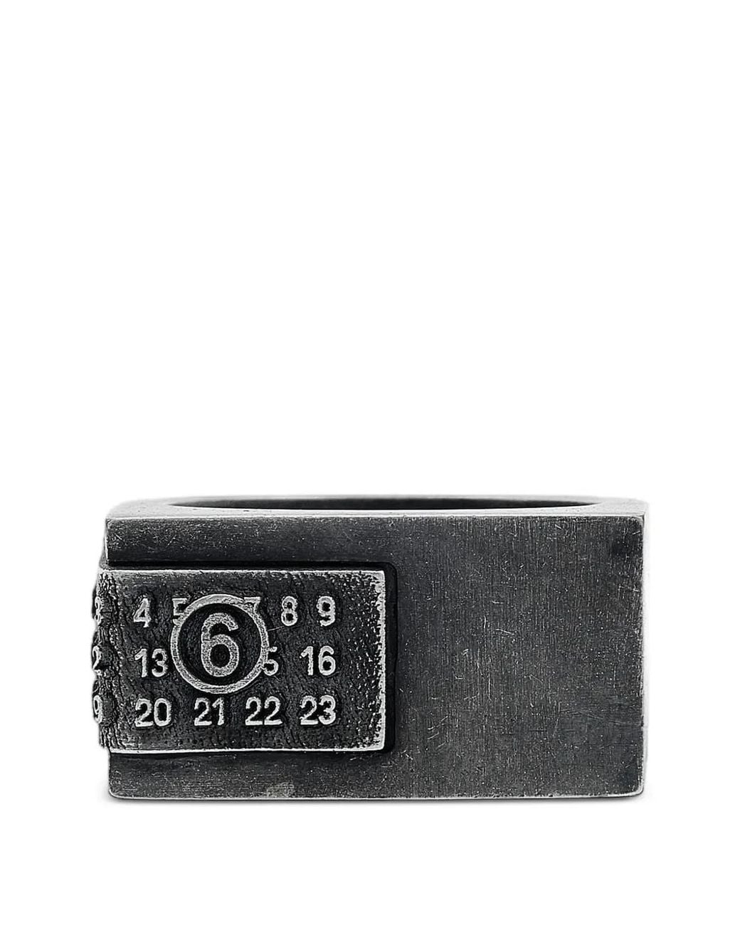 MM6 by Maison Margiela Black Rectangle-Shape Ring