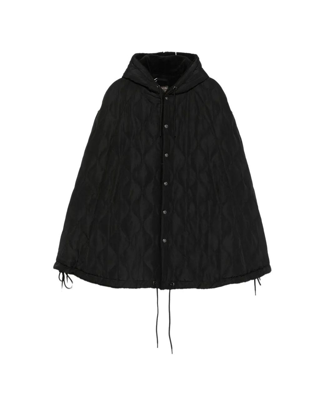 Taion Black Quilted Hooded Jacket