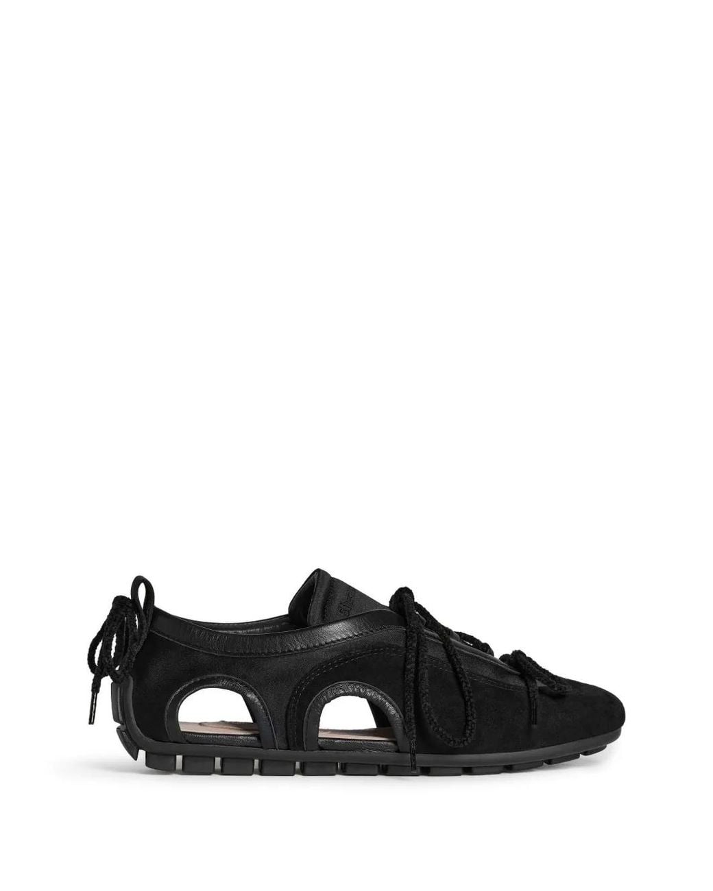 Simone Rocha Black Cut-Out Ballerina Sneakers