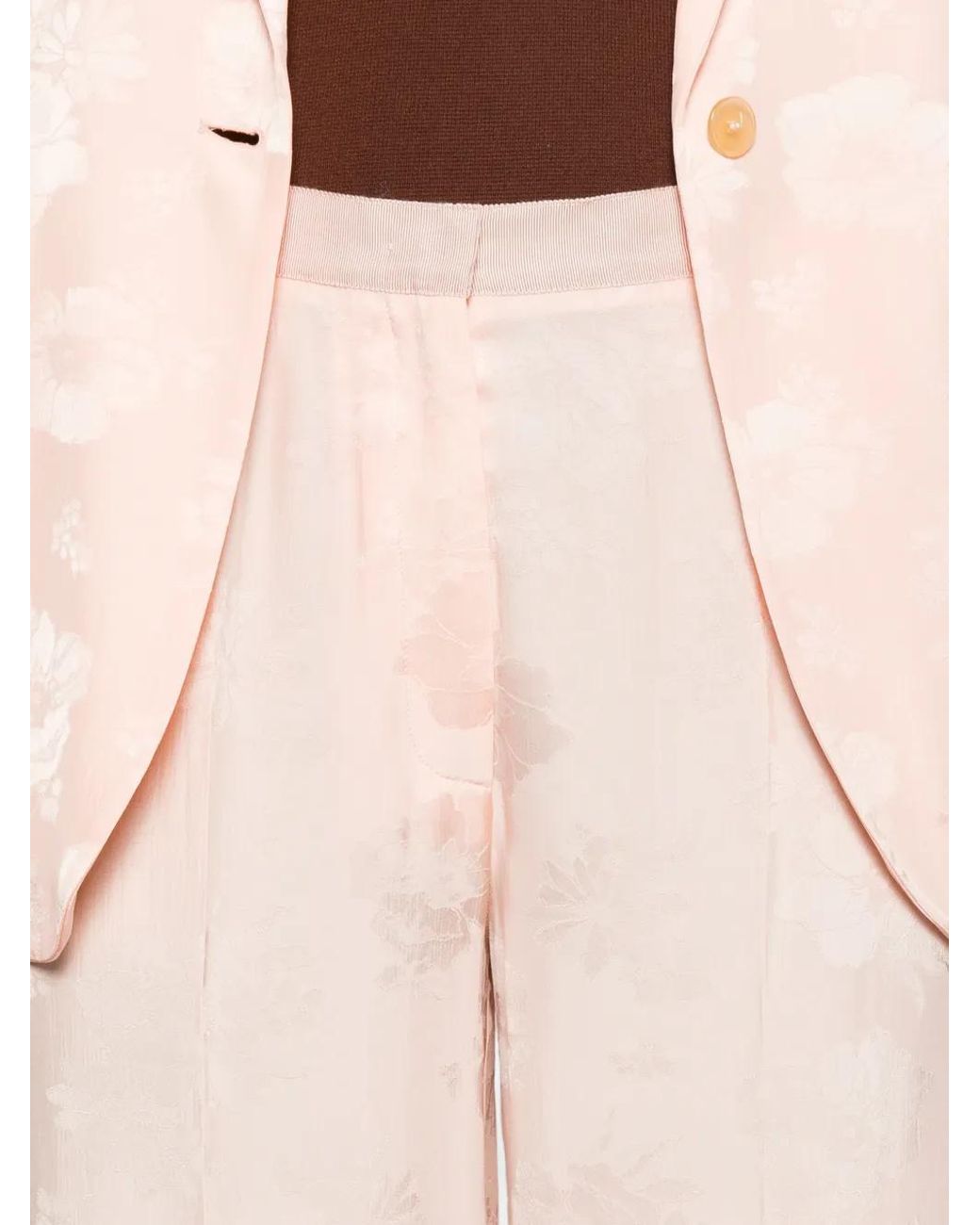 Forte_forte Pink Floral-Print Trousers