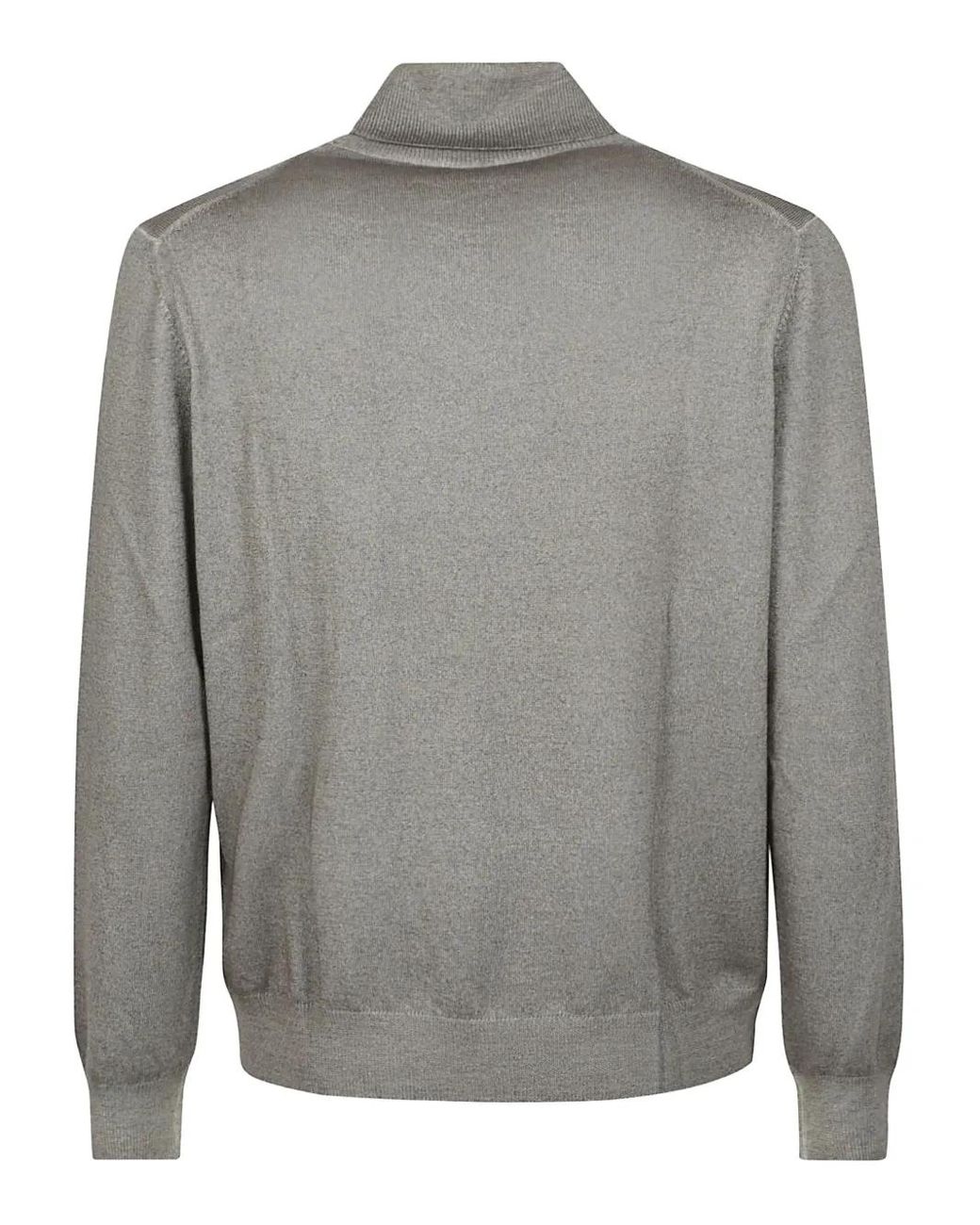 Fay Gray Turtleneck Wool Sweater for men