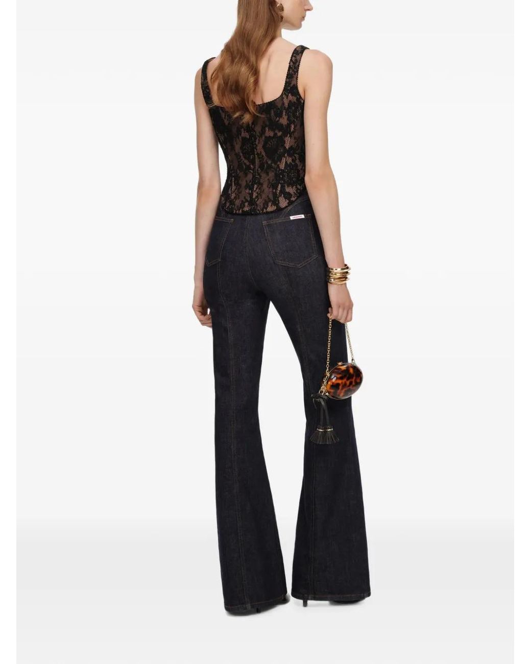 Self-Portrait Black Lace Top