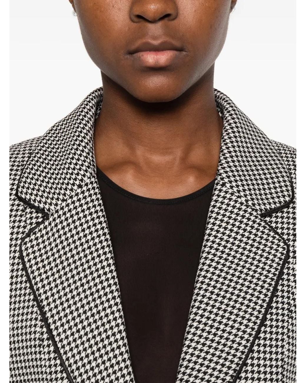 Styland Gray Houndstooth-Pattern Blazer
