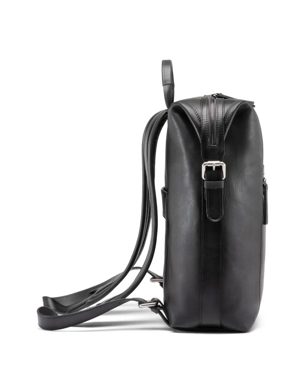 Officine Creative Black Jules 005 Leather Backpack for men