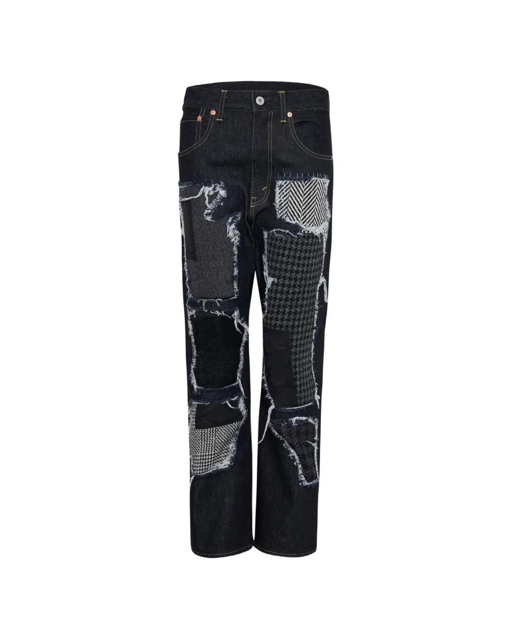 Junya Watanabe Jeans Met Patchwork in het Black