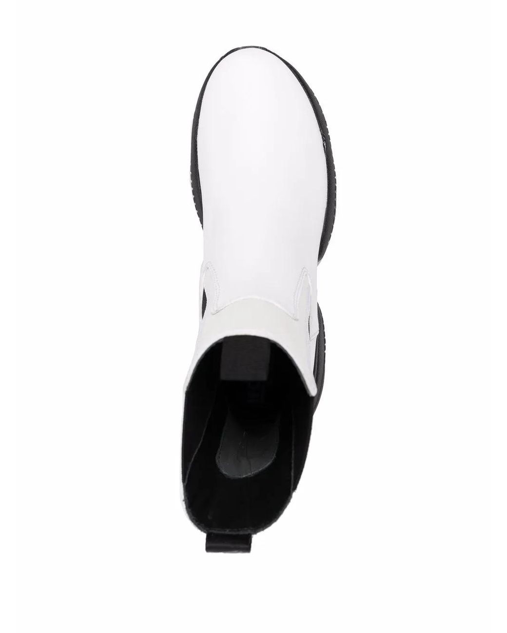 Hogan White Mid-Calf Leather Boots