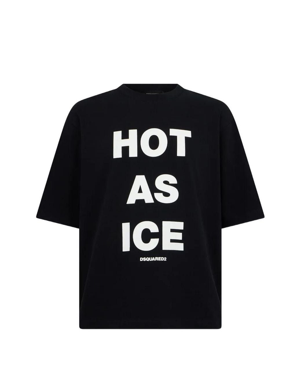 DSquared² Black Slogan-Print Loose-Fit T-Shirt for men