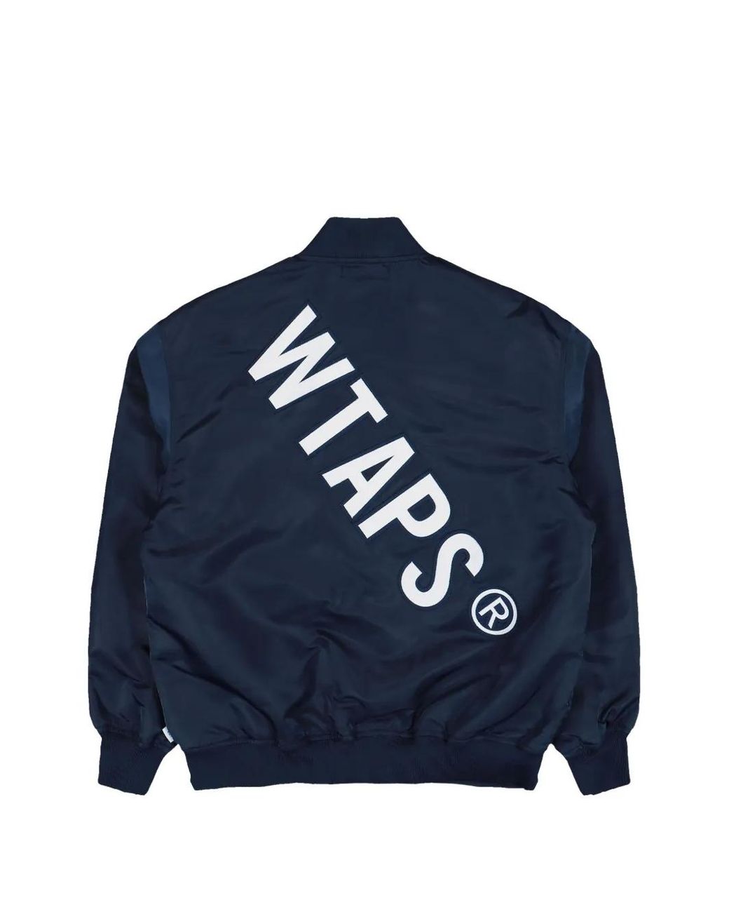(w)taps Blue Logo-Printed Bomber Jacket for men