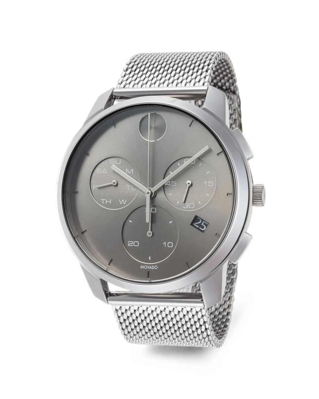Movado Gray Bold 40Mm Mesh-Bracelet Watch for men