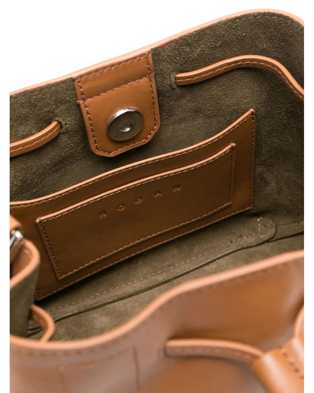 Hogan Brown Mini Hocket Bucket Bag
