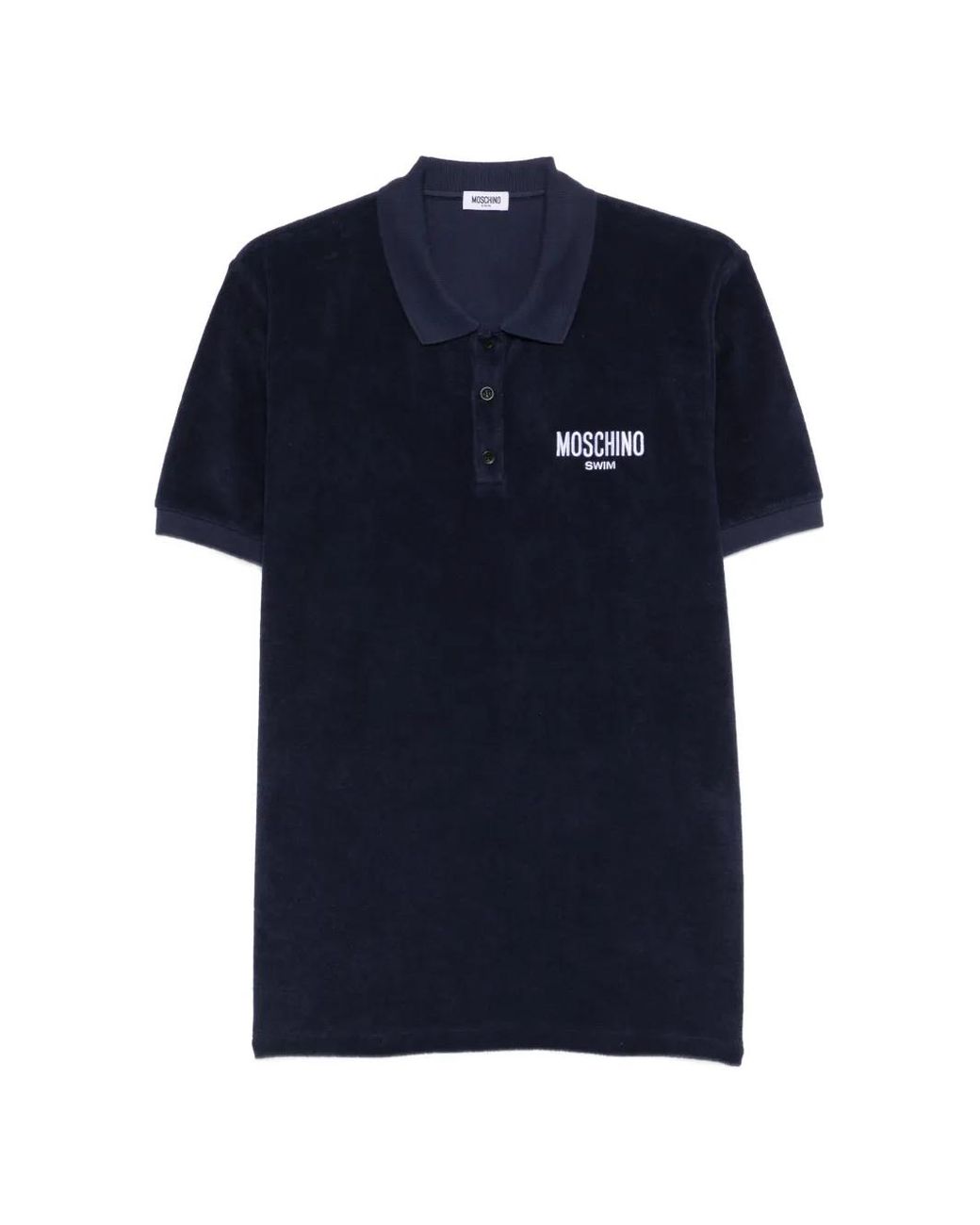 Moschino Blue Collared Polo Shirt for men