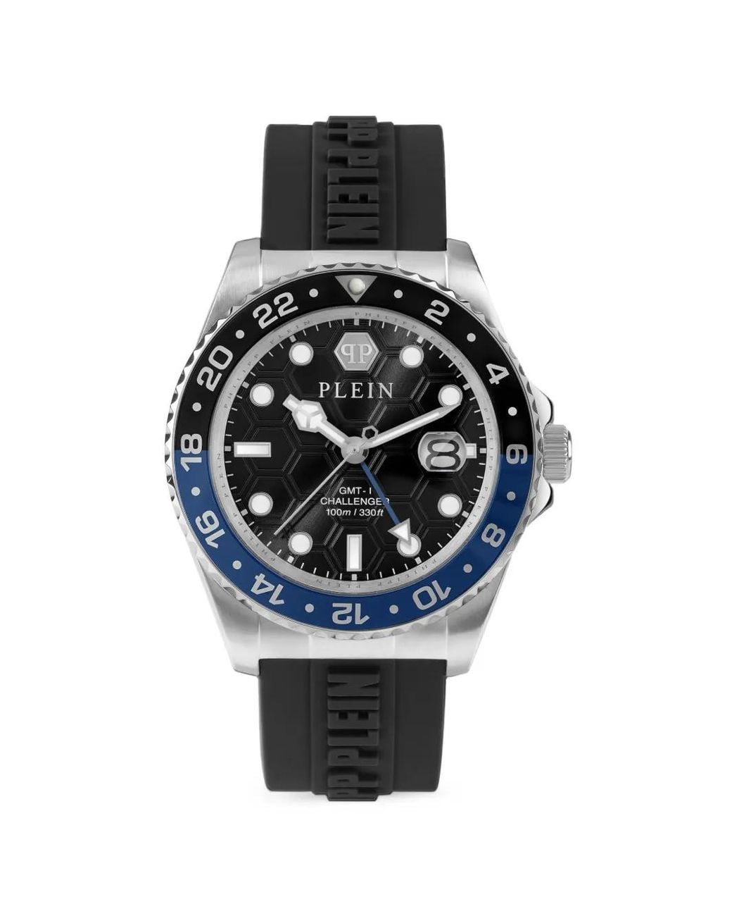 Philipp Plein Black Gmt-I Challenger 44Mm Watch for men