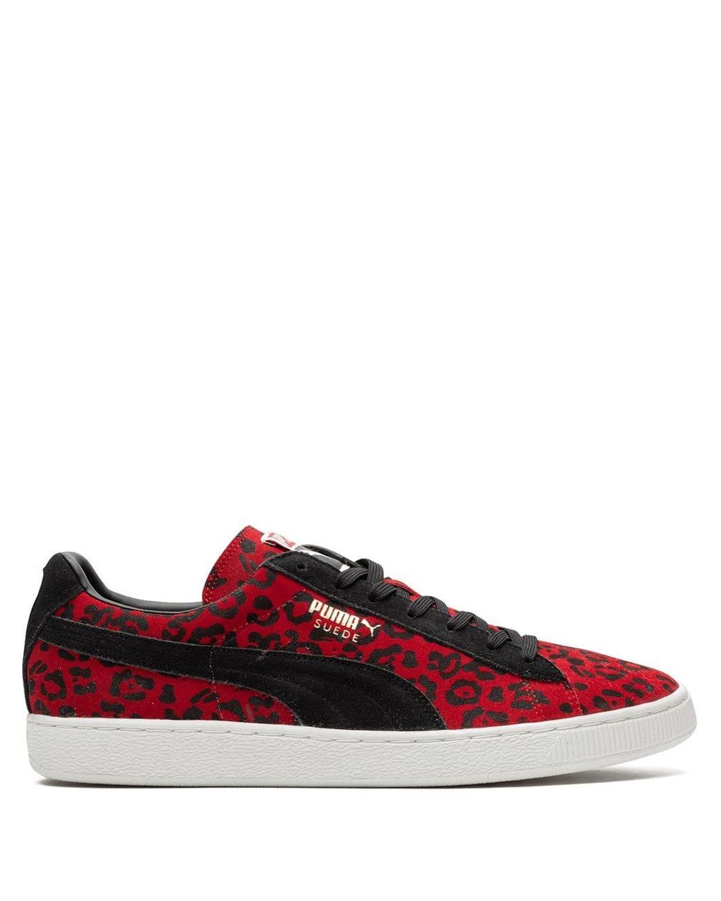 PUMA Leopard Print Sneakers in Red for Men | Lyst