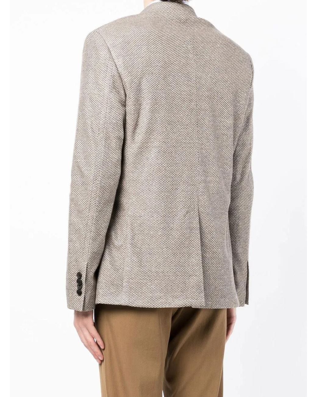 Ferragamo Gray Single-Breasted Blazer Jacket for men