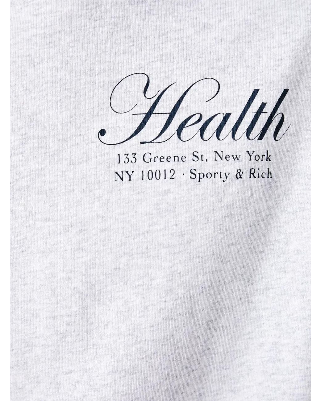 Sporty & Rich White Health Logo-Print T-Shirt