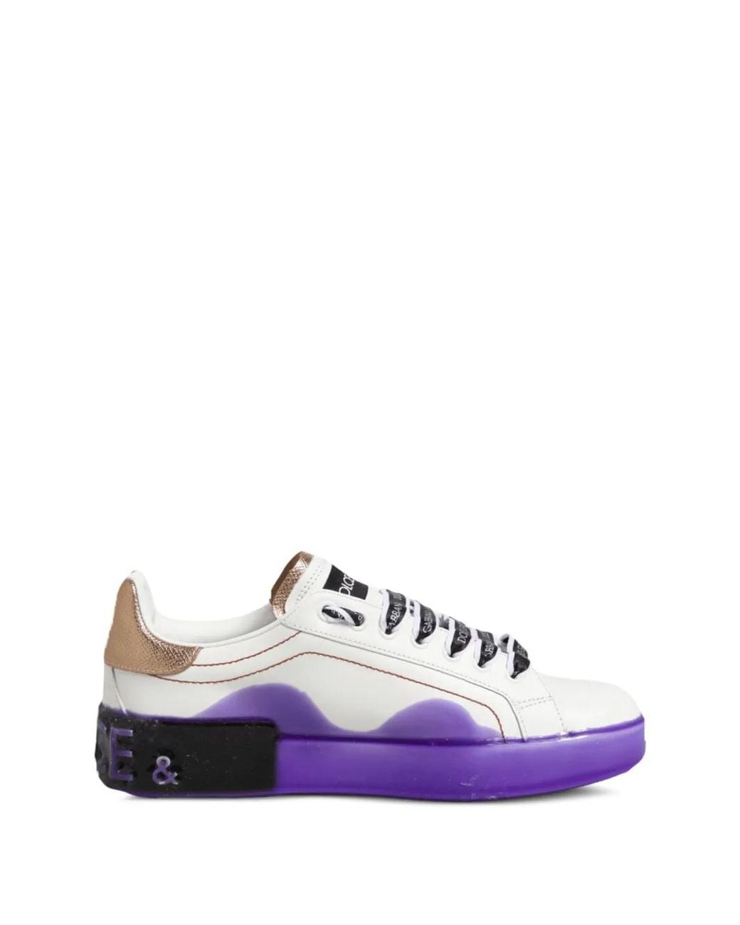 Dolce & Gabbana Purple Logo-Print Sneakers