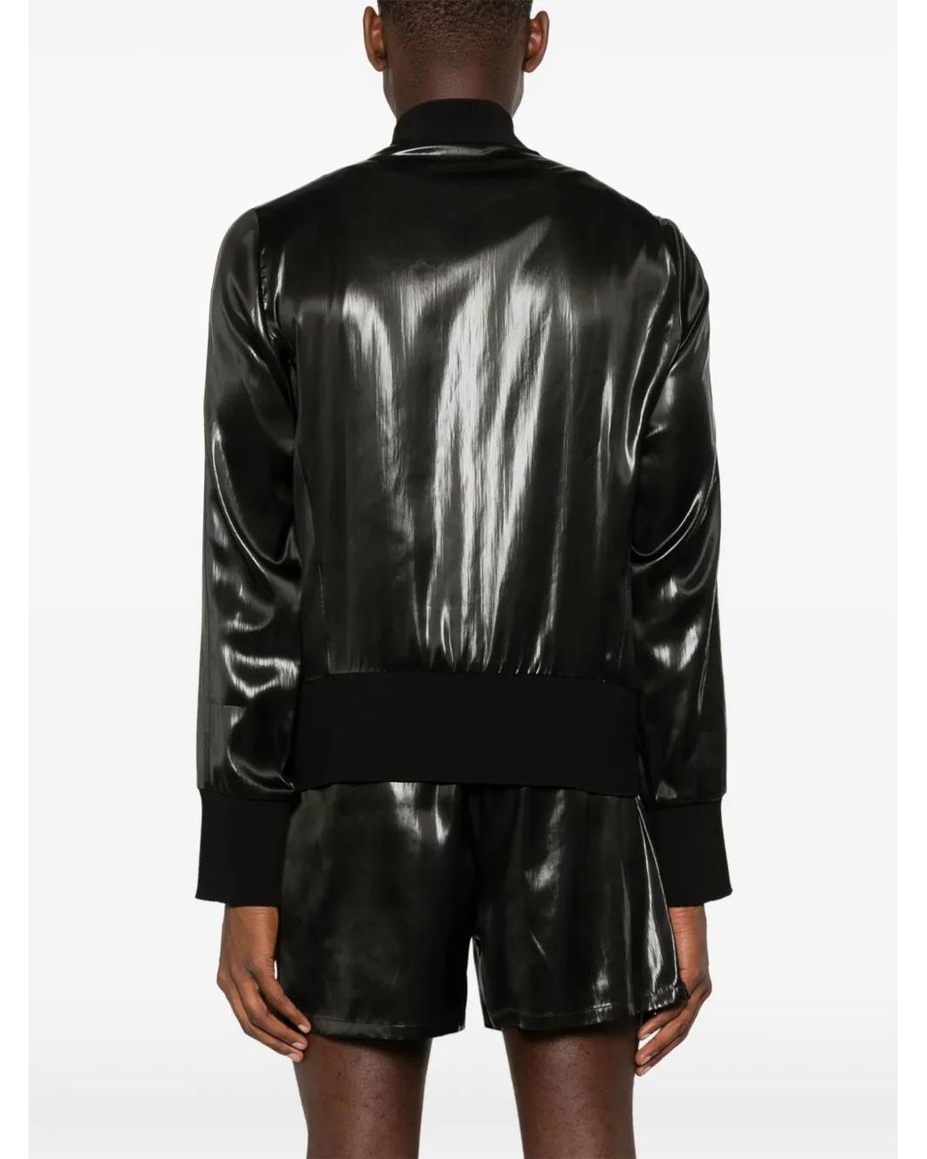 SAPIO Black Ciré-Effect Jacket