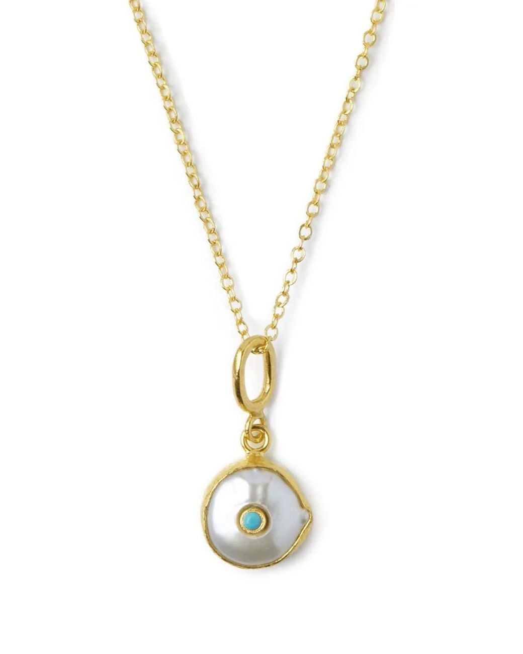 Ottoman Hands Metallic Pearl Amalfi Pendant Necklace