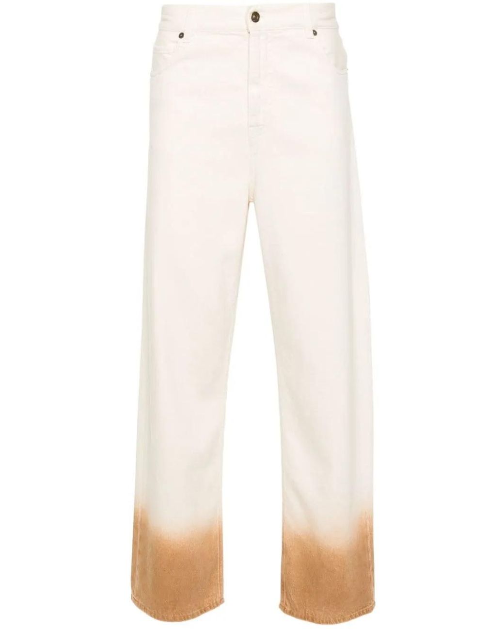 Alanui White Jeans Tie-Dye for men