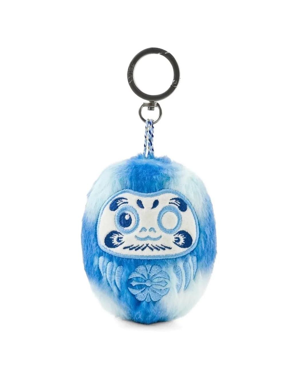 Evisu Blue Daruma Faux-Fur Keyring