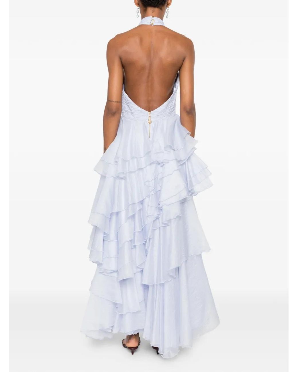 Aje. White Fayette Gown