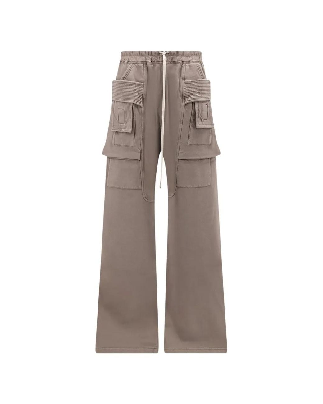 Rick Owens Gray Drkshdw Drawstring Cargo Pants for men