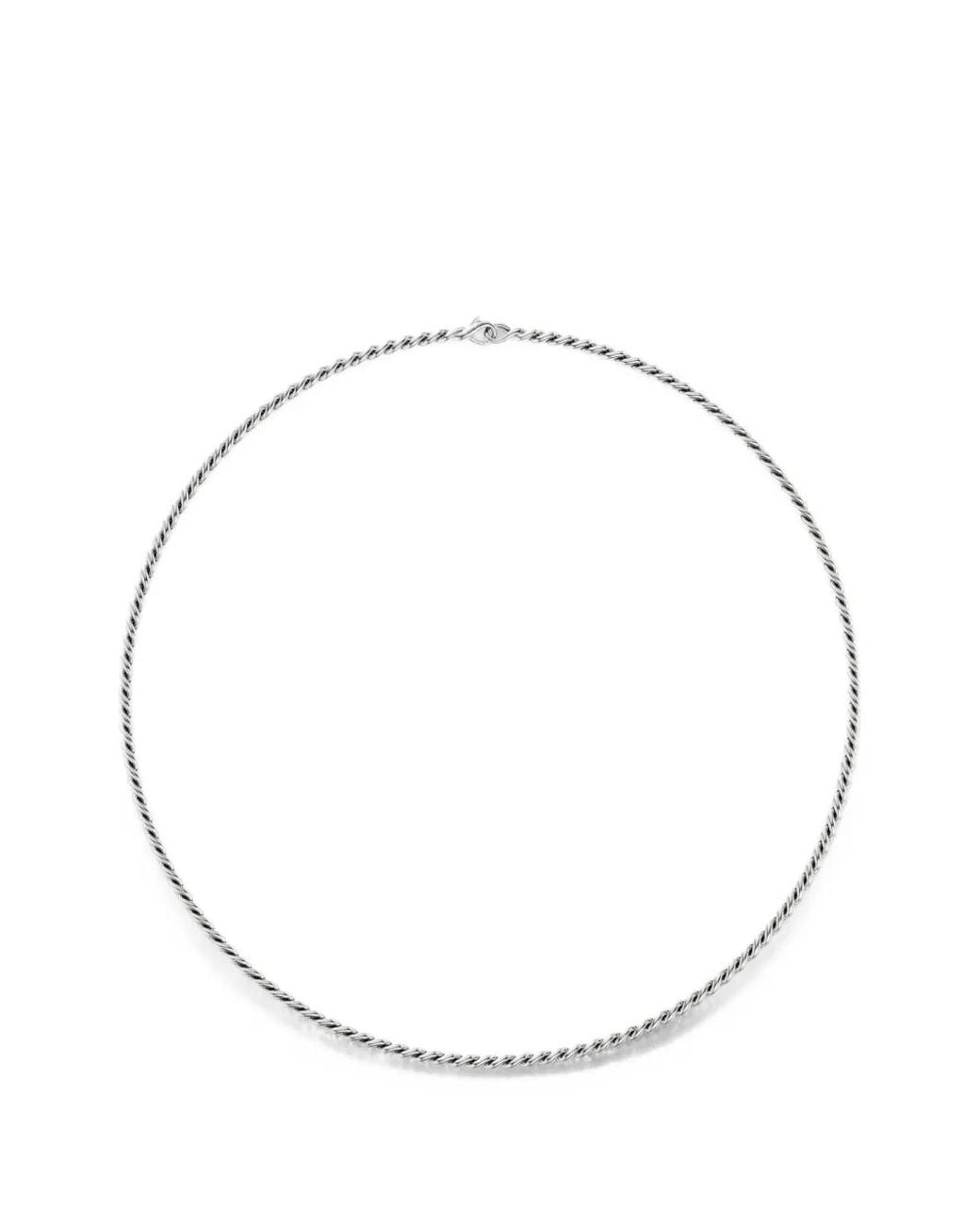 David Yurman White Sculpted Cable Necklace for men