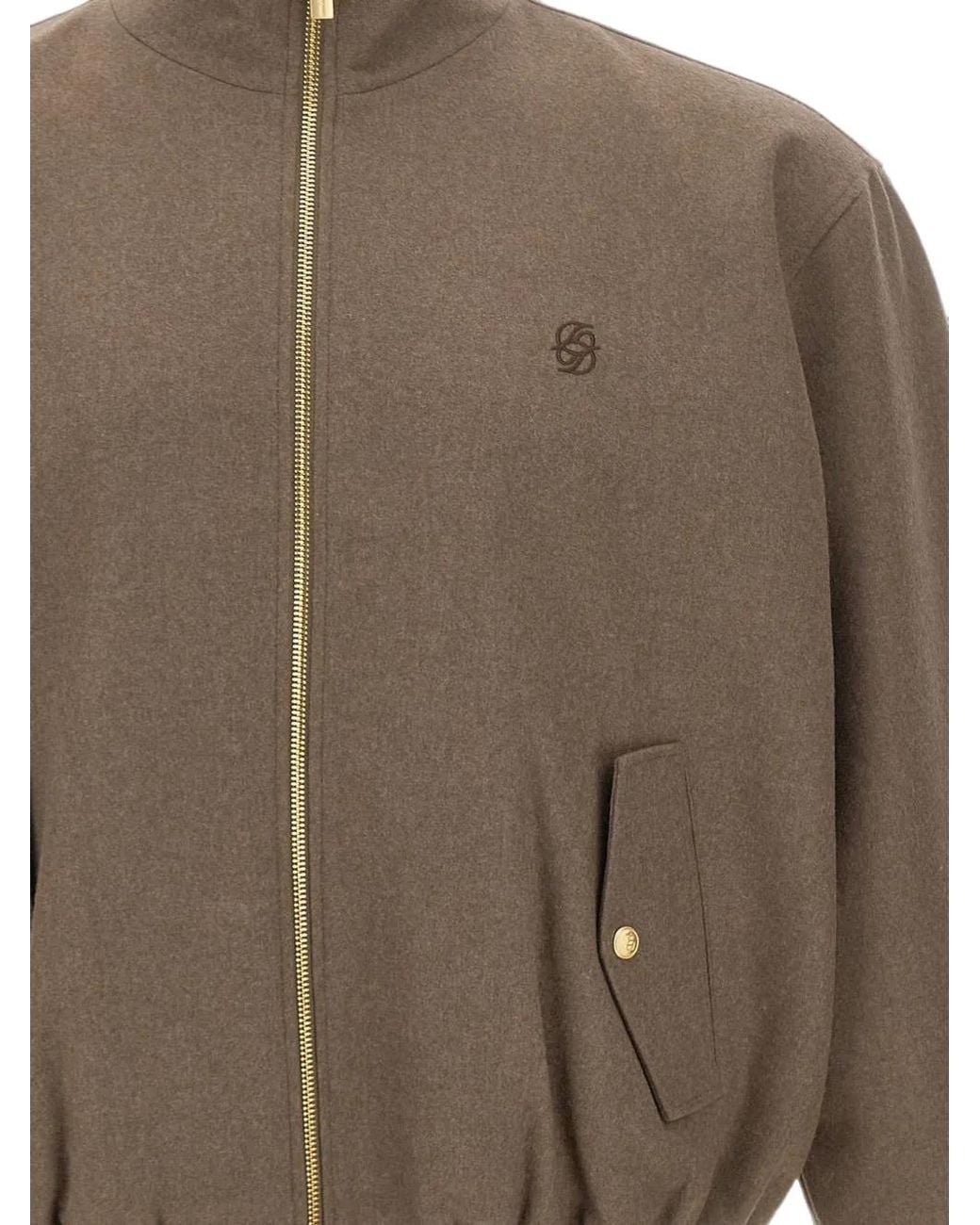 Drole de Monsieur Brown Logo-Embroidered Elasticated Jacket for men