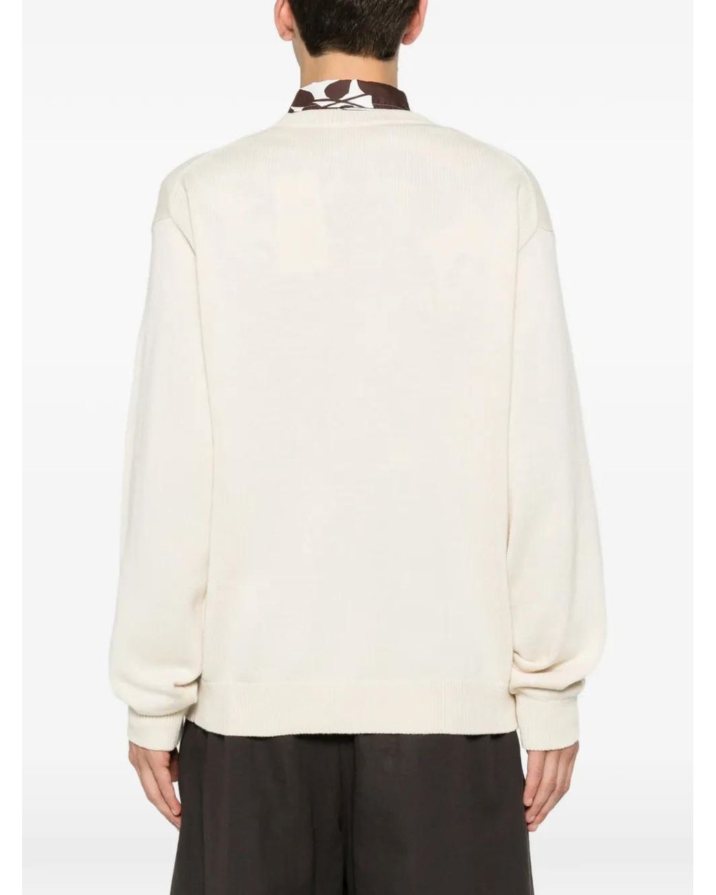 KENZO White Crew Neck Sweater for men