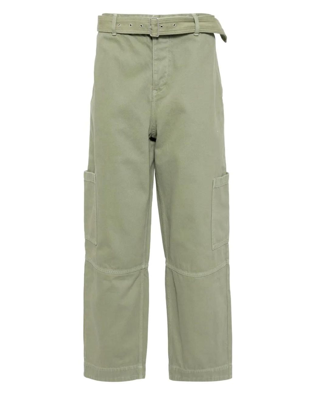 Maison Kitsuné Green Belted Utility Pants for men