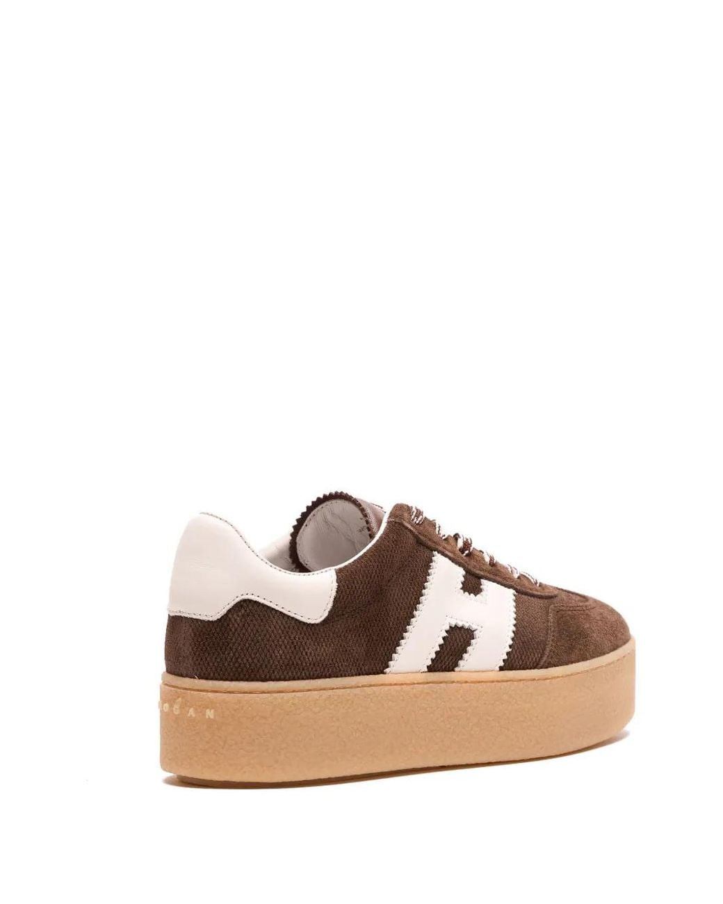 Hogan Brown Logo-Detail Platform Sneakers