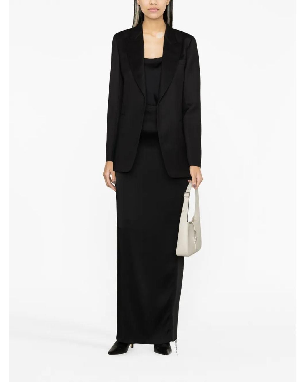 Chloé Black Silk-Blend Wool Single-Breasted Blazer
